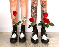A9540 Black & White TUKskin™ 3-Buckle Pointed Creeper Boot