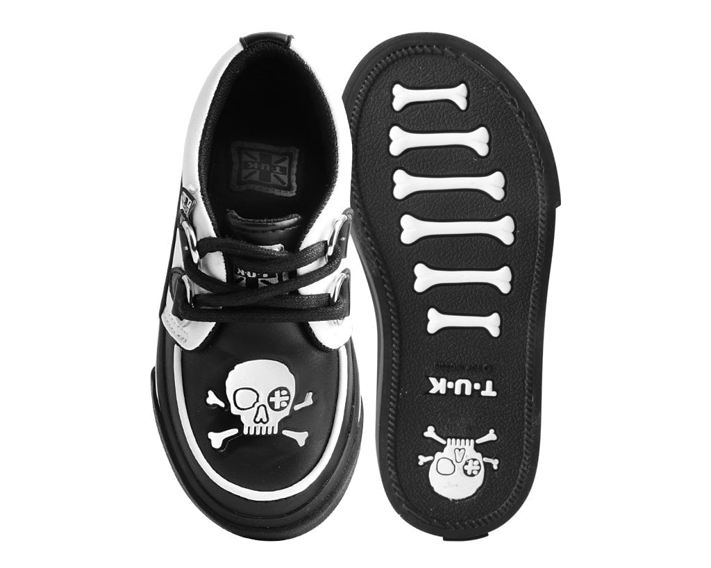 A3139B Black & White TUKskin™ Pirate Creeper Toddler Sneaker