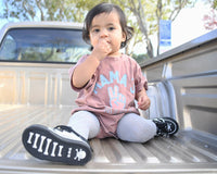A3139B Black & White TUKskin™ Pirate Creeper Toddler Sneaker
