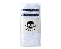 TSK1124 Black & White Varsity Rhinestone Over-The-Knee Sock TSK1124-OS