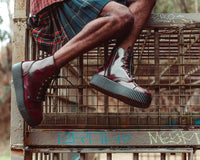 V9858 Burgundy Rub Off TUKskin™ 7-Eye Boot