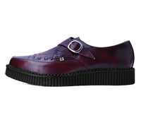 Burgundy Rub Off TUKskin™ Monk Buckle Creeper - T.U.K.A9856-03