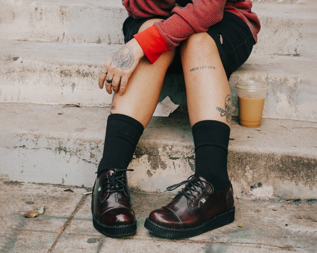 Burgundy TUKskin™ Toe Cap Viva Low Creeper - T.U.K.F3105-03