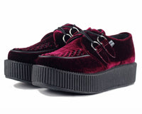 Burgundy Velvet Viva Mondo Creepers - T.U.K.V8463-03