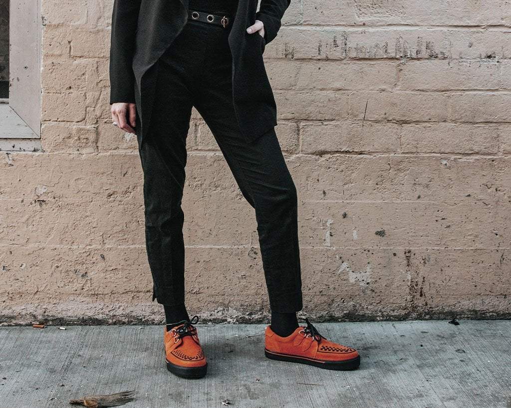 A9852 Burnt Orange Suede 2-Ring VLK Sneaker