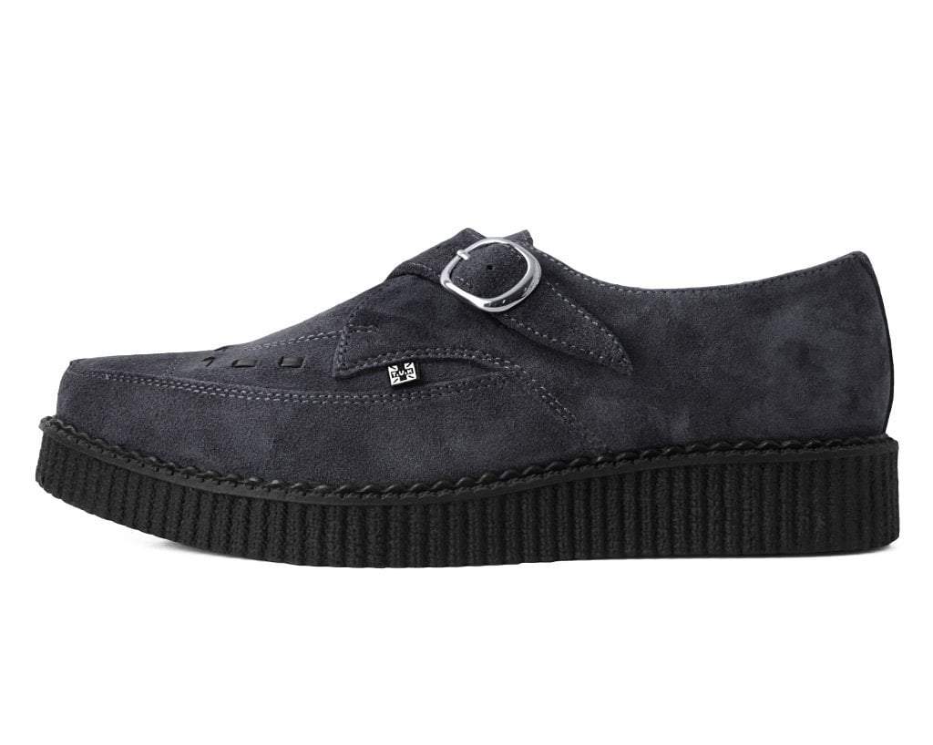 Charcoal Suede Buckle Pointed Creeper - T.U.K.A9764-03