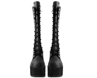 A9649L Distressed Knee-High Nosebleed Boot