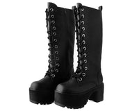 A9649L Distressed Knee-High Nosebleed Boot