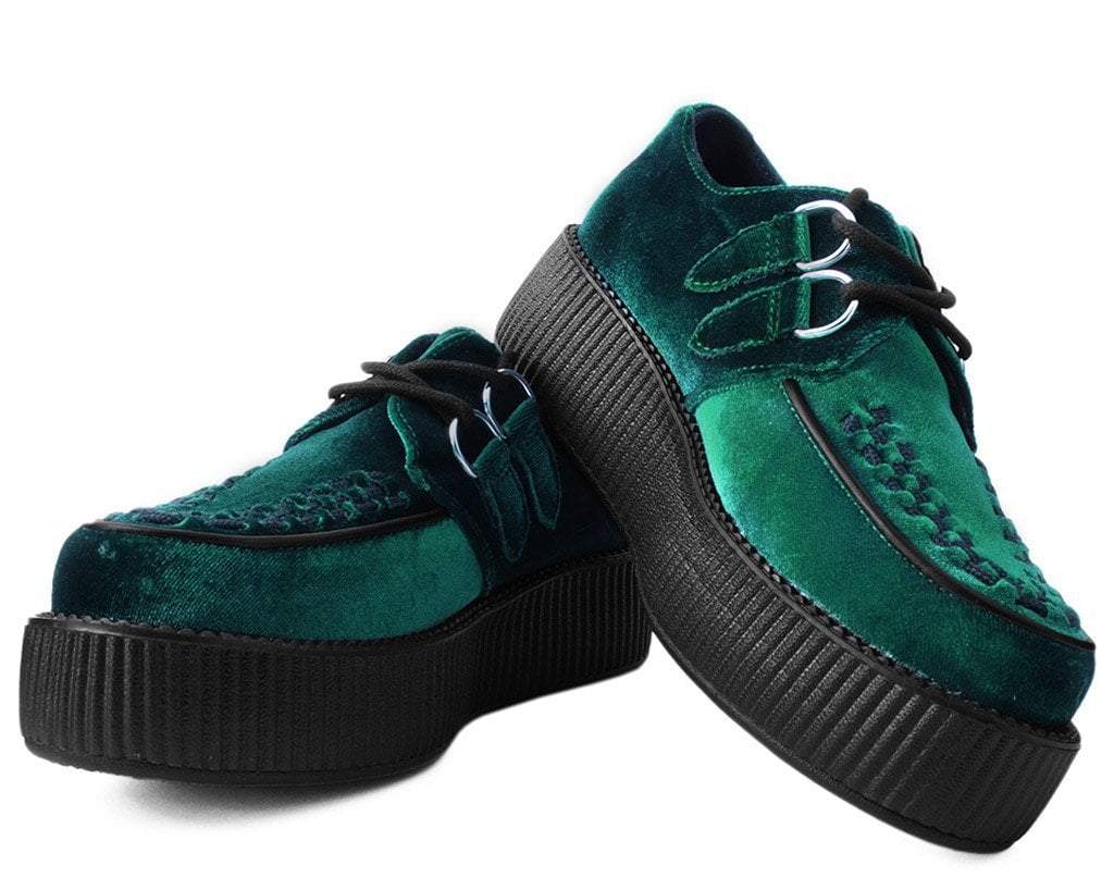 Emerald Green Velvet Viva Mondo Creeper - T.U.K.V8535-03