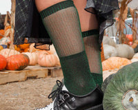 TSK1131 Green Ribbed Glitter Sock TSK1131-OS