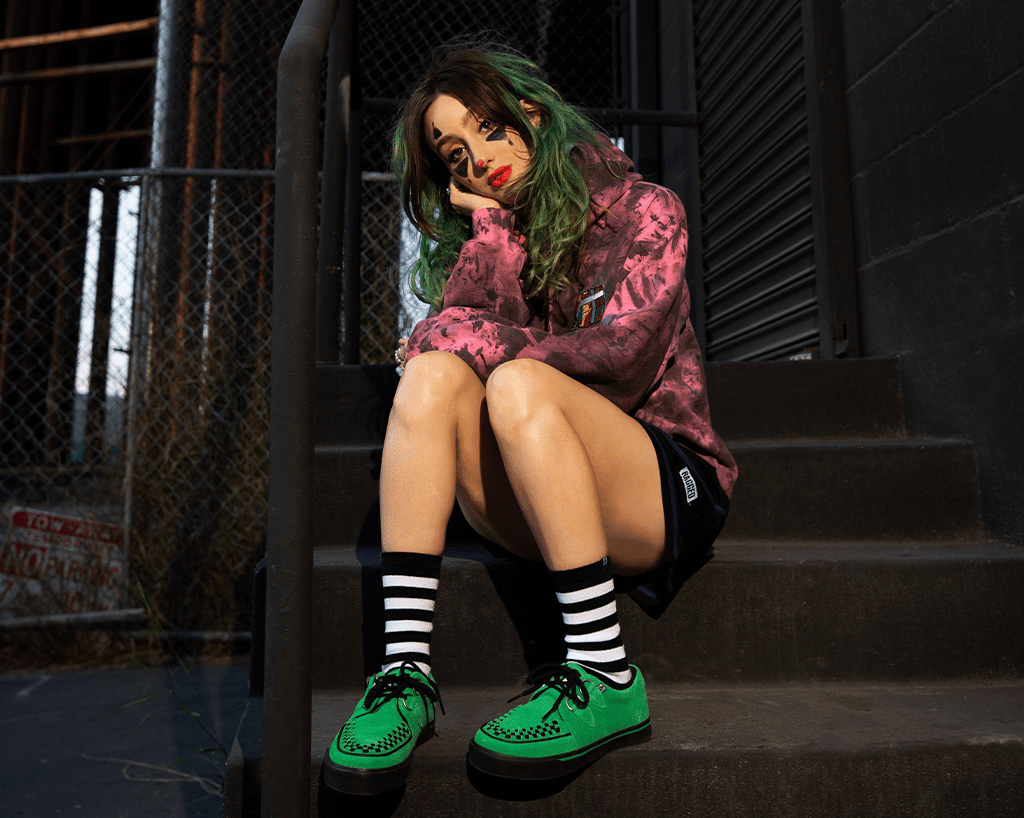 A9872 Green Suede Sneaker