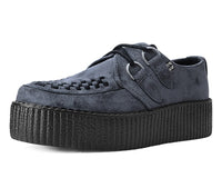 V9981 Grey Faux Suede Interlace Mondo Creeper