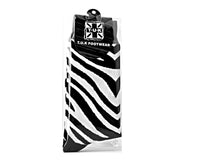 TSK1091 Grey Stripe Zebra Crew Sock TSK1091-OS