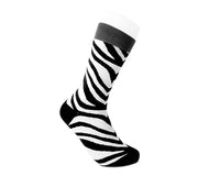TSK1091 Grey Stripe Zebra Crew Sock TSK1091-OS
