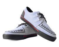 A3048 Grey Suede & Red Trim Interlace Sneaker