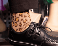 TSK1099 Leopard Khaki Crew Sock TSK1099-OS