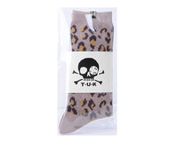 TSK1099 Leopard Khaki Crew Sock TSK1099-OS