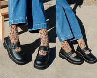 TSK1099 Leopard Khaki Crew Sock TSK1099-OS