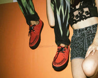 A3045 Lucious Red Suede D-Ring Interlace Sneaker