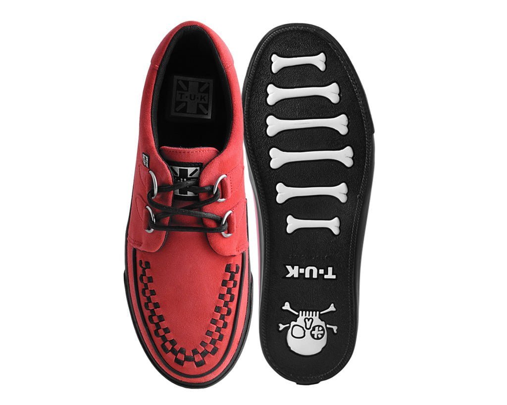 A3045 Lucious Red Suede D-Ring Interlace Sneaker