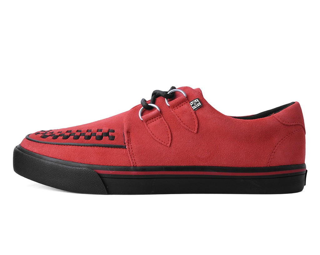 A3045 Lucious Red Suede D-Ring Interlace Sneaker