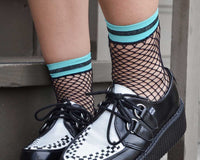 TSK1122 Multi-color Band Fishnet 5-Pk Sock TSK1122-OS