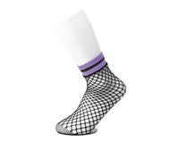 TSK1122 Multi-color Band Fishnet 5-Pk Sock TSK1122-OS
