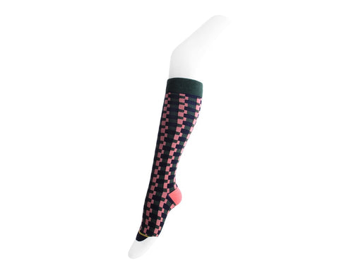 TSK1148 Multicolor Houndstooth Knee-High Sock TSK1148-OS