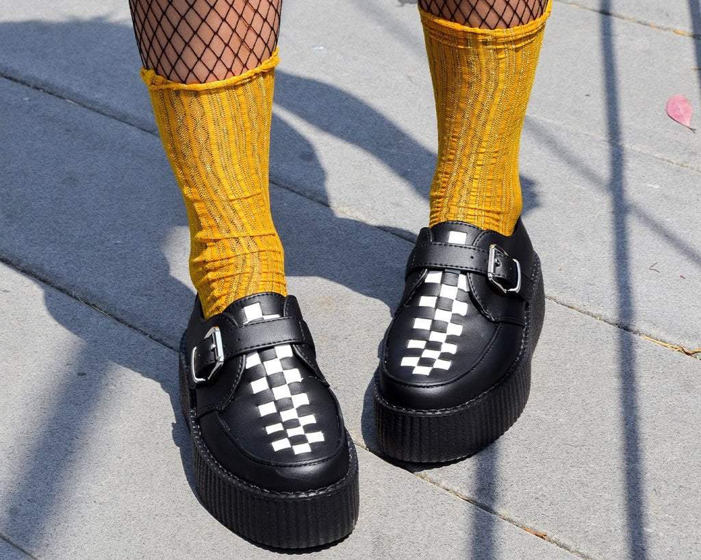 TSK1086 Mustard Lettuce Trim Lace Sock TSK1086-OS