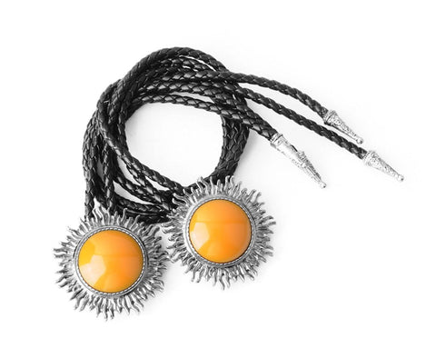 BL09 Mustard Sun Bolo Shoe Tie BL09-OS