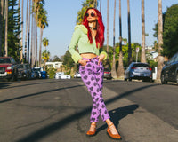 A9986L Orange Leopard Pointed Ballet Creeper