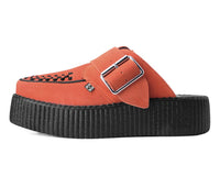 V3178L Orange Suede Creeper Mule