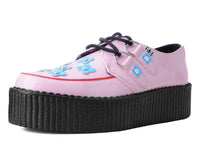 Pink & Blue Patent Flower Viva Mondo Creeper - T.U.K.V3130-03