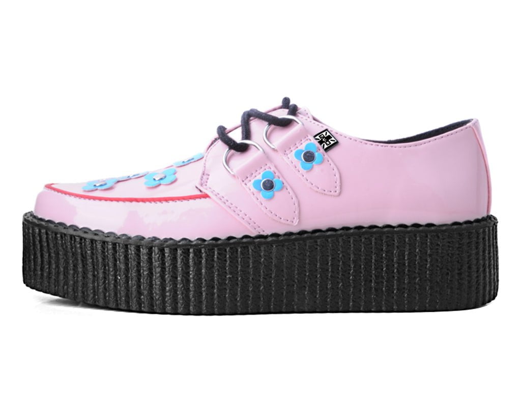 V3130 Pink & Blue Patent Flower Viva Mondo Creeper