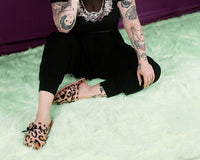 SL02 Pink Leopard Bow Slipper