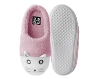 SL04 Pink & White Fuzzy Kitty Slipper