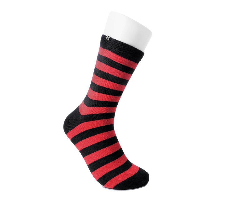 TSK1120 Red & Black Stripe T.U.K Women's Sock TSK1120-OS