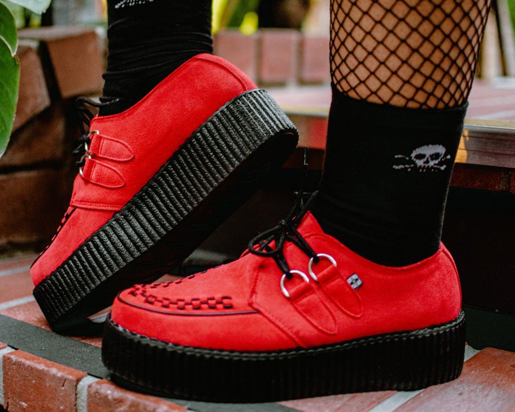 V3072 Red Suede Mondo Creeper