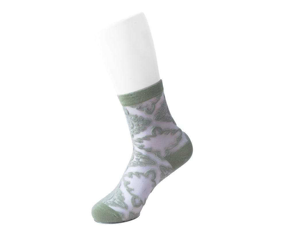 TSK1146 Sage Mid-Calf Mesh Sock TSK1146-OS