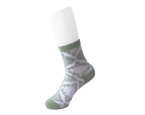 TSK1146 Sage Mid-Calf Mesh Sock TSK1146-OS