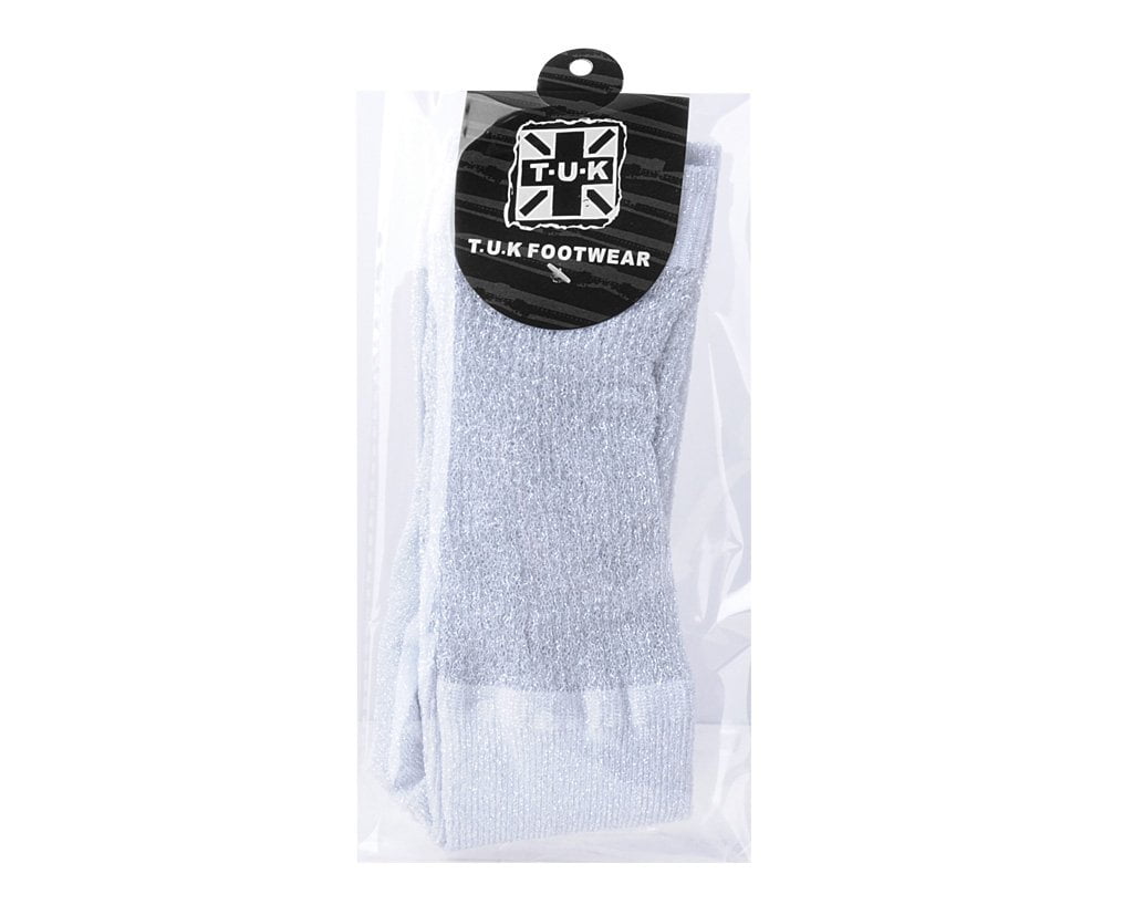 TSK1132 Silver Ribbed Glitter Sock TSK1132-OS