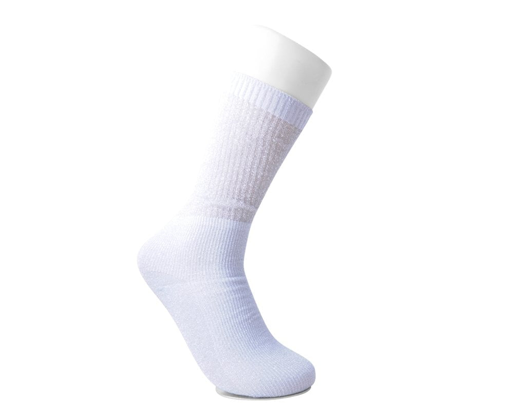 TSK1132 Silver Ribbed Glitter Sock TSK1132-OS