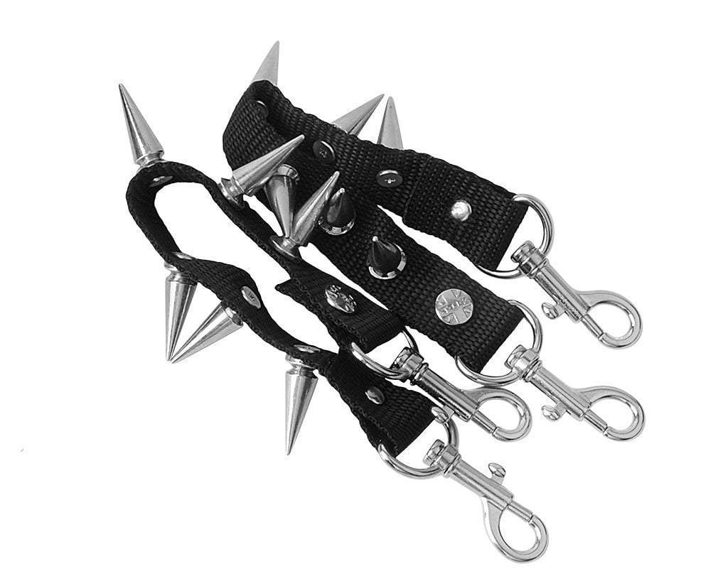 SA04 Spiked Black Bondage Shoe Straps