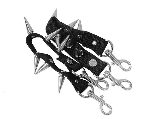 SA04 Spiked Black Bondage Shoe Straps