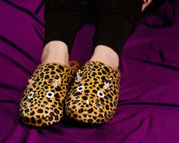 SL07 Tan Leopard Kitty Slipper