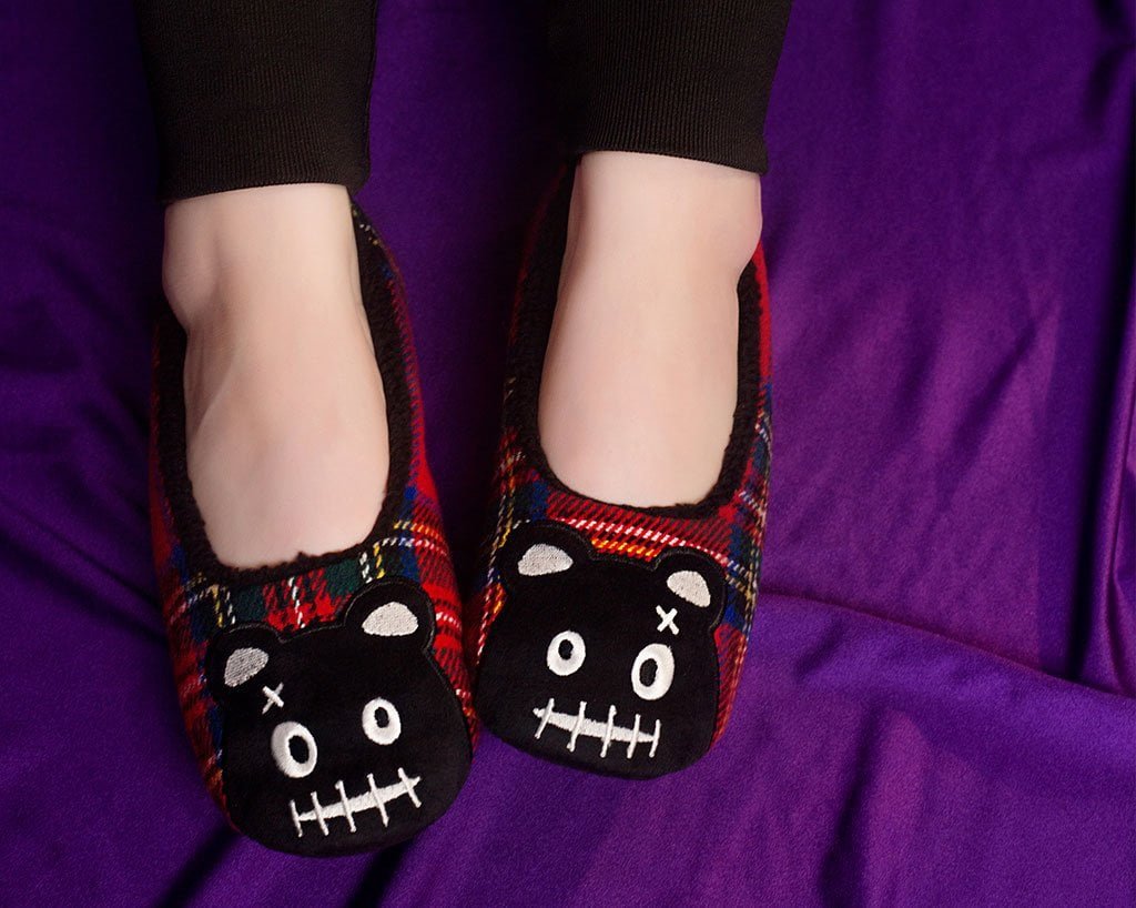 SL05 Tartan Punk Rock Panda Slipper