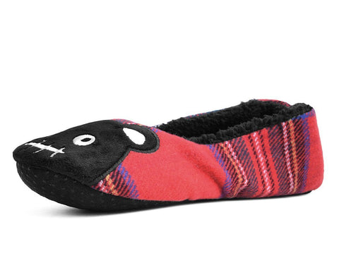 SL05 Tartan Punk Rock Panda Slipper