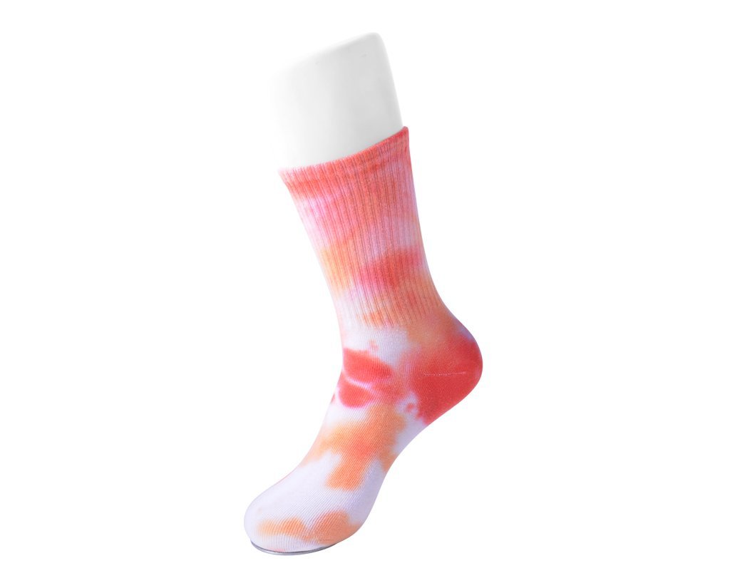 TSK1106 Tie-Dye Orange Crew Sock TSK1106-OS