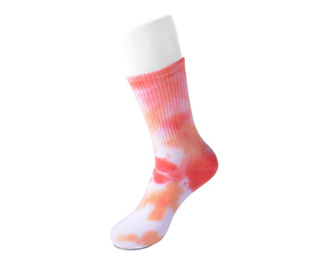 TSK1106 Tie-Dye Orange Crew Sock TSK1106-OS