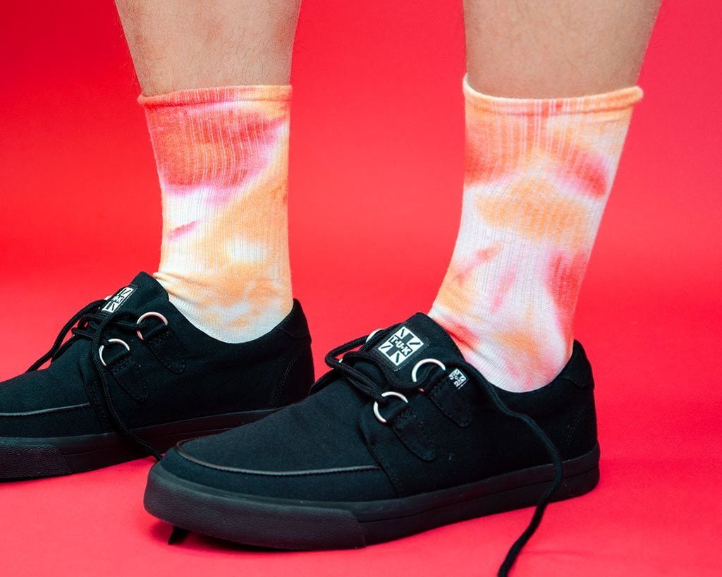 TSK1106 Tie-Dye Orange Crew Sock TSK1106-OS